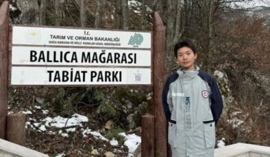 Çinli öğrenci, coğrafya dersinde öğrendiği Ballıca Mağarası’nı ailesiyle gezdi