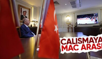 Cumhurbaşkanı Erdoğan, 12 Dev Adam’ın maçını takip etti