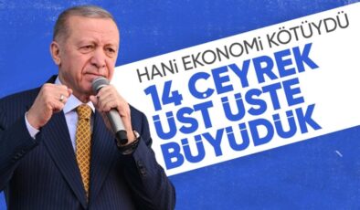 Cumhurbaşkanı Erdoğan, ekonomiyi kötüleyenlerle rakamlarla cevap verdi