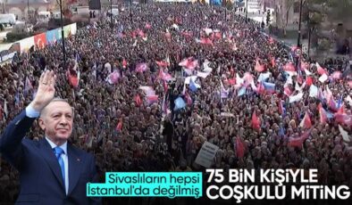 Cumhurbaşkanı Erdoğan, Sivas’ta coşkulu bir kalabalık tarafından karşılandı