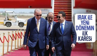Cumhurbaşkanı Erdoğan Irak’ta: Resmi törenle karşılandı
